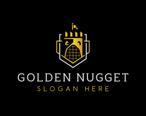 Golden Castle Shield logo design