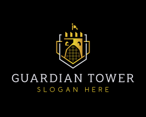 Golden Castle Shield logo design