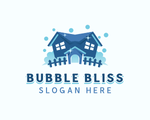 Sanitation Disinfect Bubble logo design