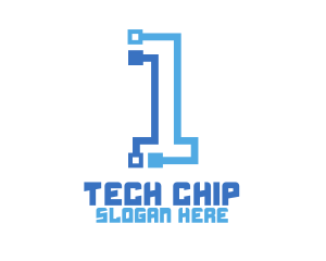 Chipset - High Tech Number 1 logo design