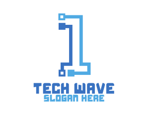 High Tech - High Tech Number 1 logo design