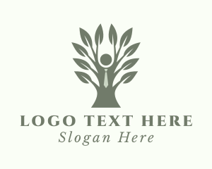 Social Welfare - Human Resources Tree logo design