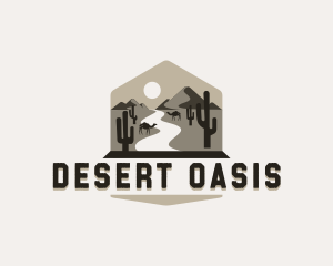 Camel - Desert Mountain Adventure logo design