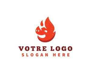 Roast Pig Fire Logo