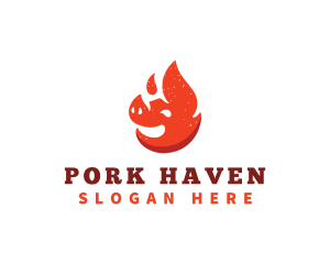 Roast Pig Fire logo design