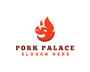 Roast Pig Fire logo design