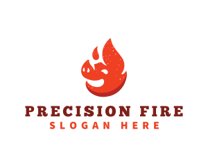 Roast Pig Fire logo design