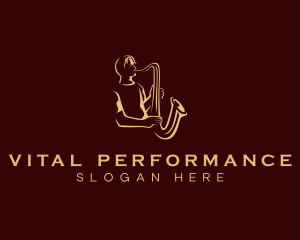 Performance - Saxophone Music Performance logo design