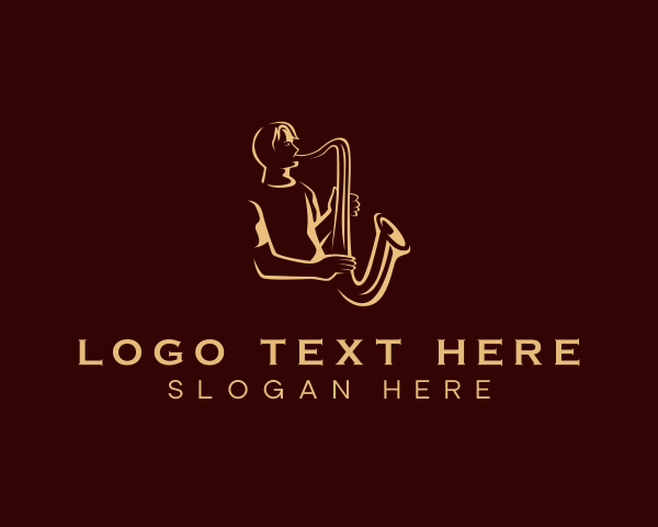 Tuba - Saxophone Music Performance logo design