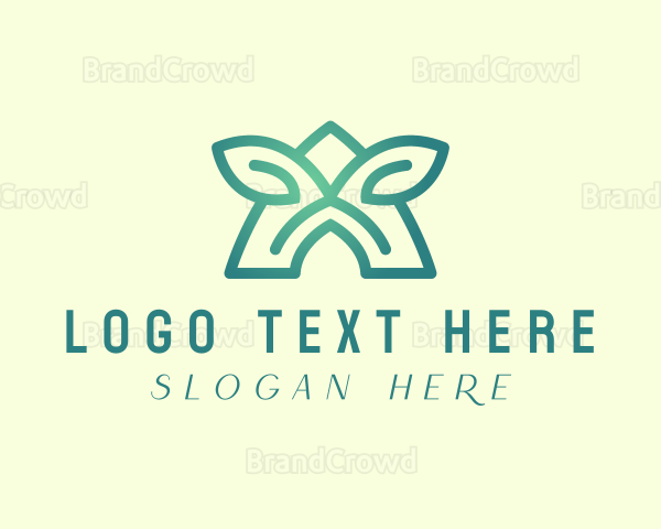 Organic Leaves Letter A Logo