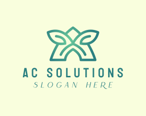 Organic Leaves Letter A  logo design