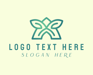 Organic Leaves Letter A  Logo