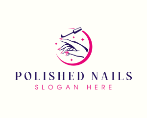 Nail Polish Manicure logo design