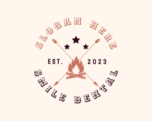 Bonfire Arrow Camping Logo