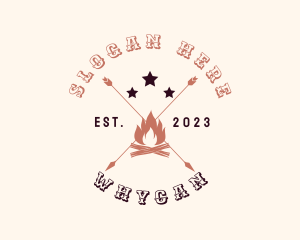 Nature - Bonfire Arrow Camping logo design