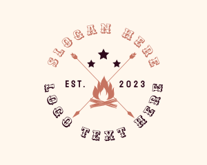 Bonfire Arrow Camping Logo