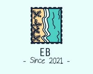 Water - Beach Post Stamp logo design