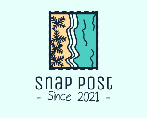 Postcard - Beach Post Stamp logo design