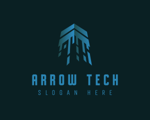 Digital Tech Arrow logo design