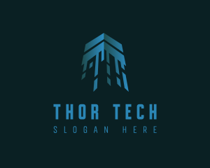 Digital Tech Arrow logo design