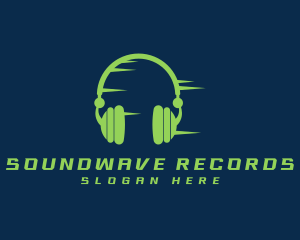 Recording Studio Headphone logo design