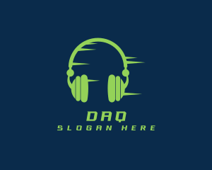 Headset - Recording Studio Headphone logo design