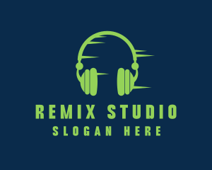 Recording Studio Headphone logo design