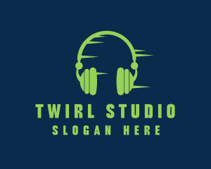 Recording Studio Headphone logo design