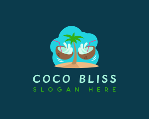 Coconut - Coconut Tree Drink logo design