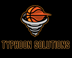 Typhoon - Basketball Tornado League logo design