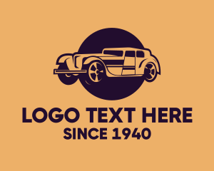Limousine - Vintage Limousine Car logo design