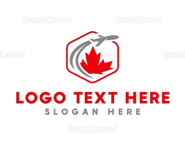 Canada Plane Leaf Logo
