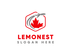 Aircraft - Canada Plane Leaf logo design
