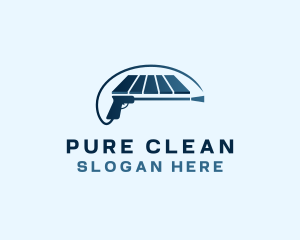 Flooring Power Washer Cleaning logo design