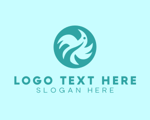 Financial - Green Bird Wing logo design