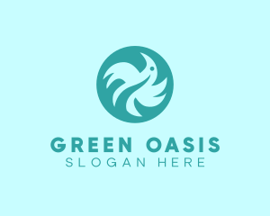 Green Bird Wing logo design