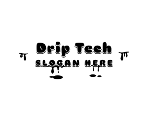 Graffiti Paint Drip logo design