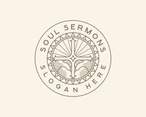 Preaching - Cross Heaven Religion logo design
