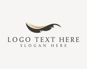 Publishing - Elegant Quill Feather logo design