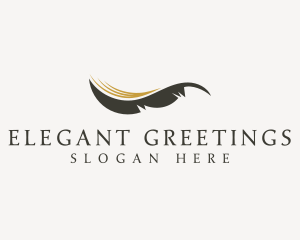 Elegant Quill Feather logo design