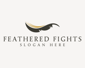 Elegant Quill Feather logo design