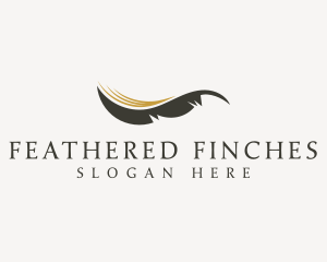 Elegant Quill Feather logo design