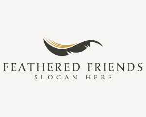 Elegant Quill Feather logo design