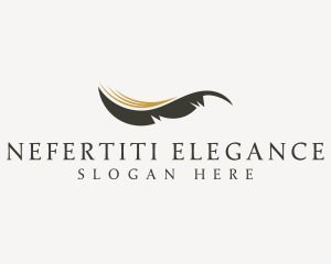 Elegant Quill Feather logo design