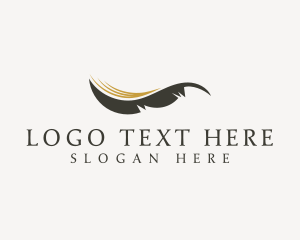 Publisher - Elegant Quill Feather logo design