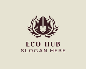 Eco Shovel Gardening logo design