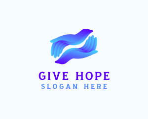 Donation - Support Hands Charity logo design