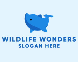 Zoology - Blue Dolphin Aquatic Zoology logo design