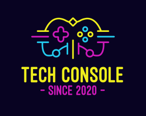 Console - Neon Console Gaming logo design