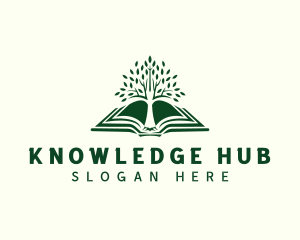 Tree Book Knowledge logo design